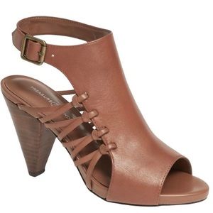 Treasure & Bond Brown Open-Toe Heels